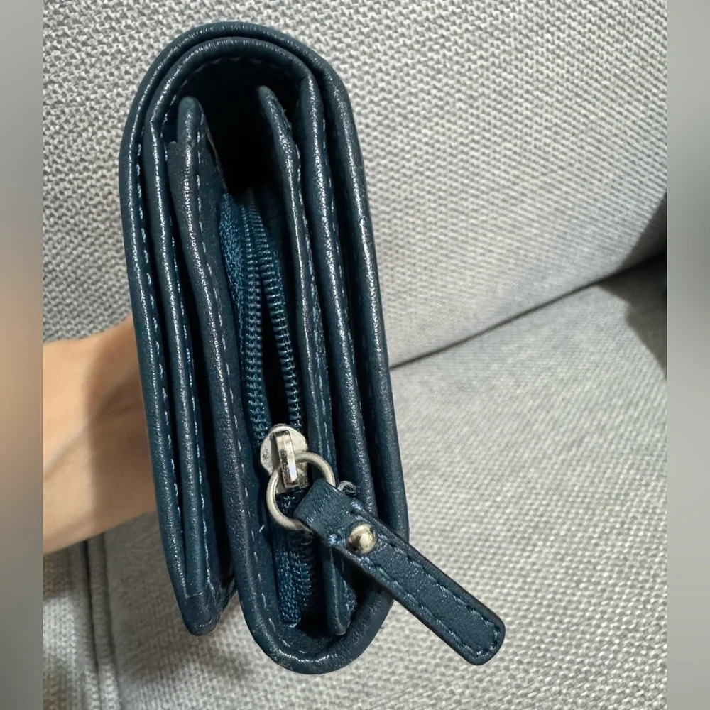 Coach Poppy Dark Teal Wallet - Picture 12 of 16